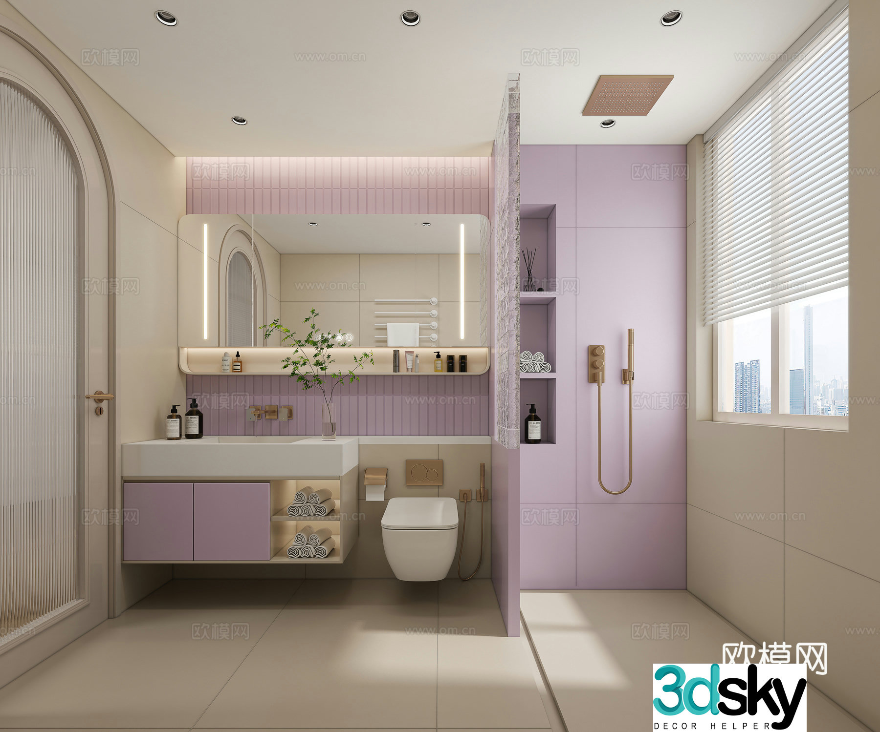 Modern boy room 3d model