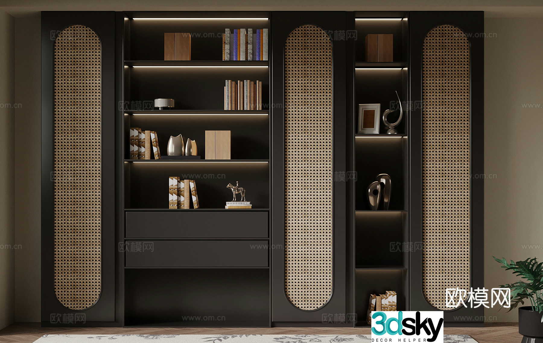 Bookcase French bookcase 3d model