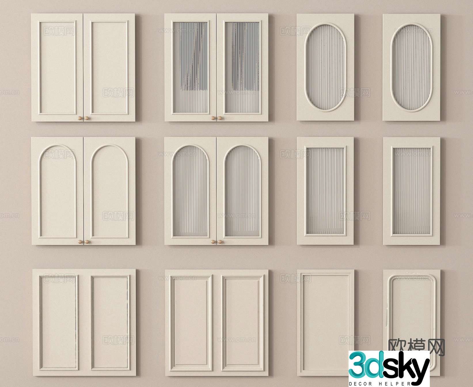 Cabinet door door panel 3d model