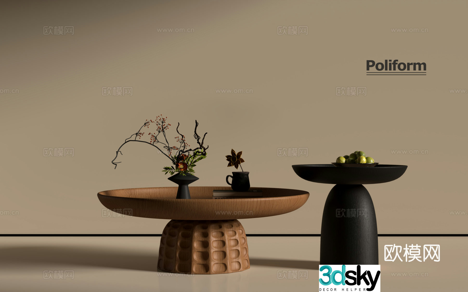 Middle Ages 3D Model of Wasabi Coffee Table