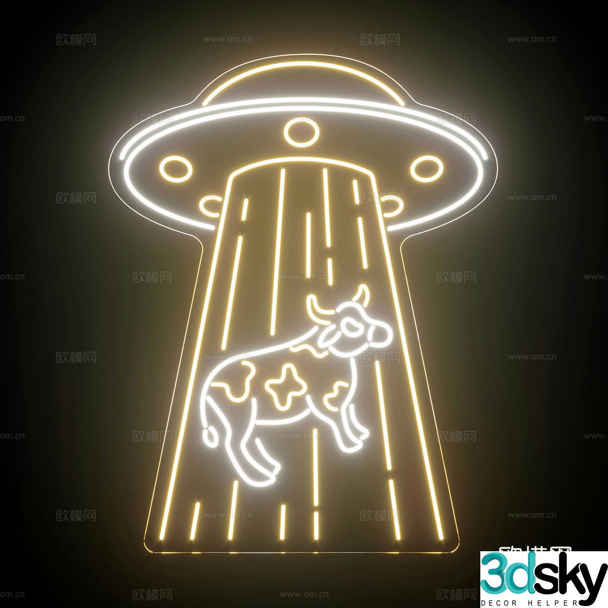 Modern children’s neon light 3d model