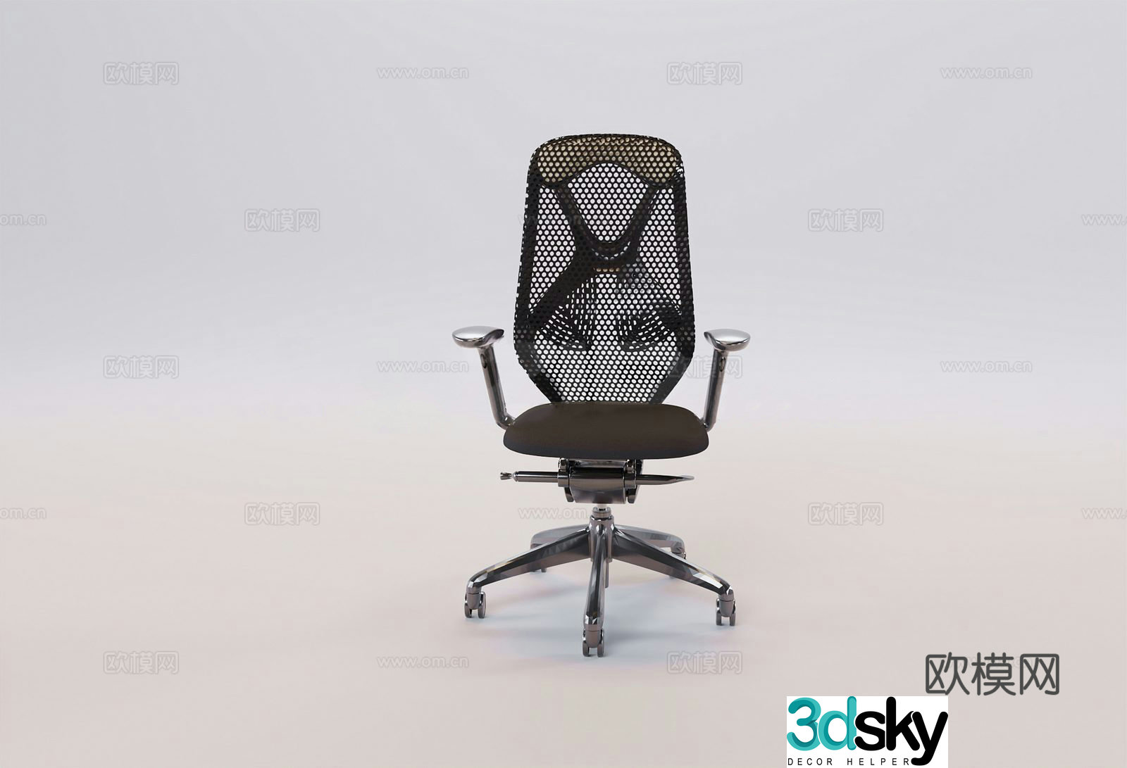 Modern black e-sports chair office chair ergonomic chair 3d model