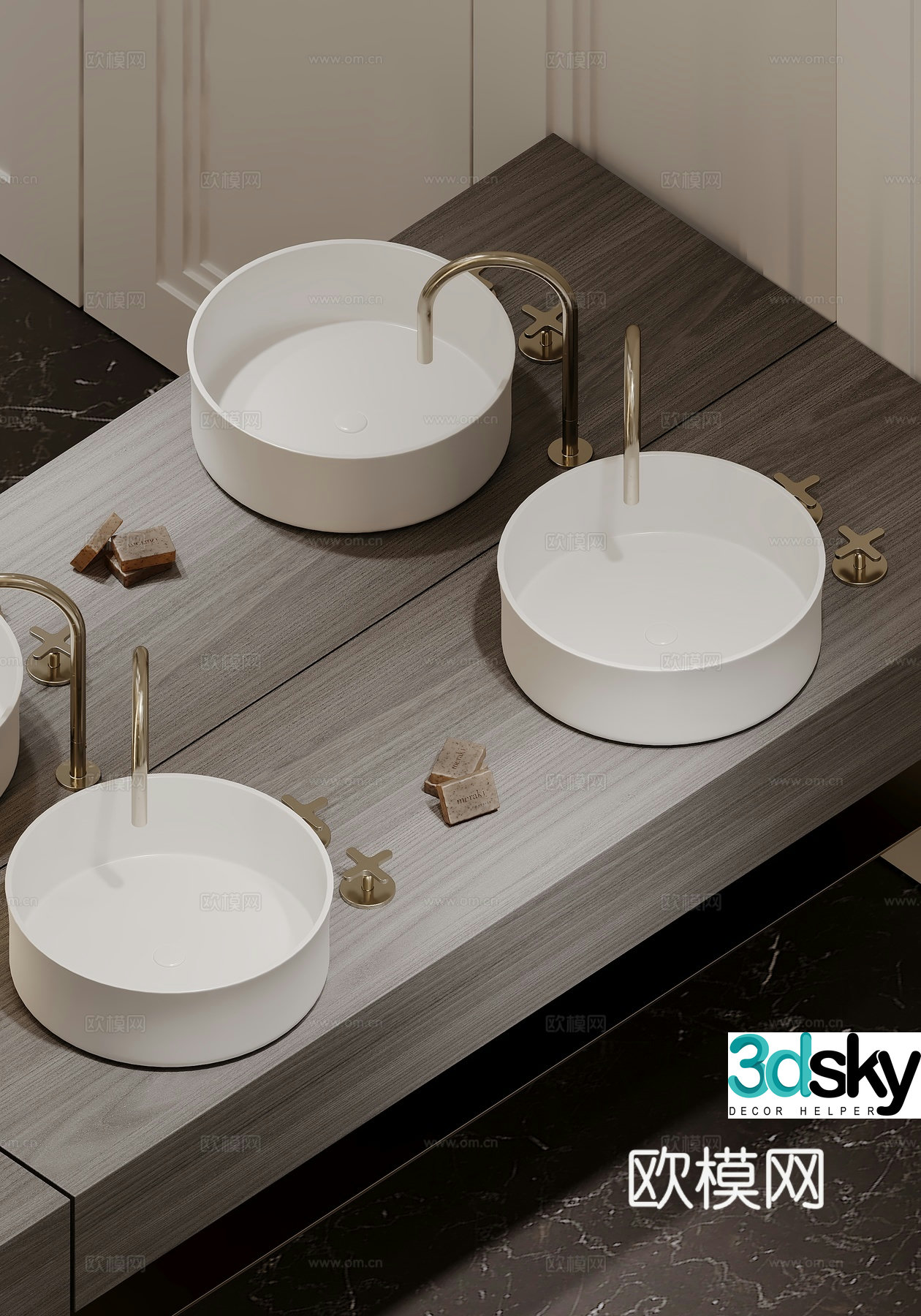 Modern bathroom sink 3d model