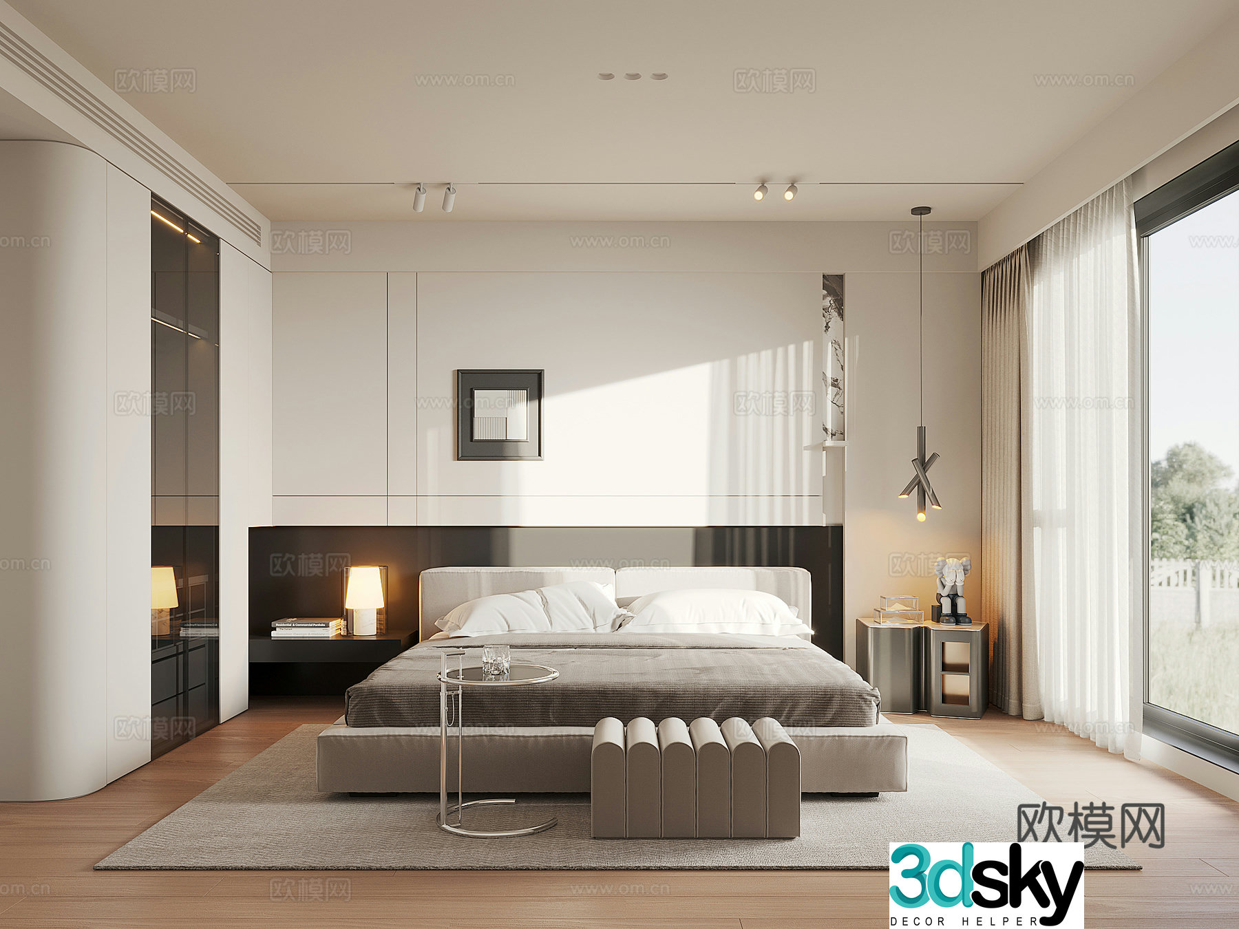 Modern home bedroom 3d model