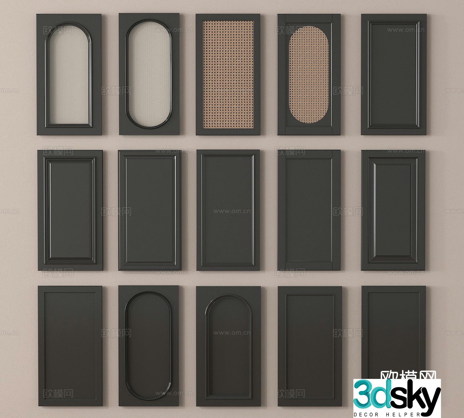 Cabinet door door panel 3d model