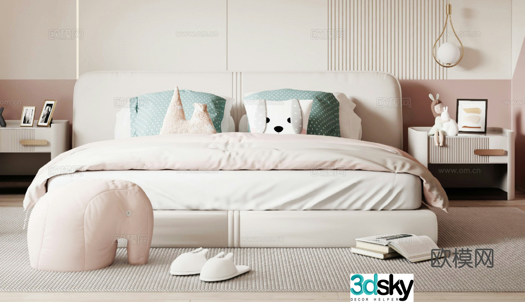 Modern children’s bed 3d model