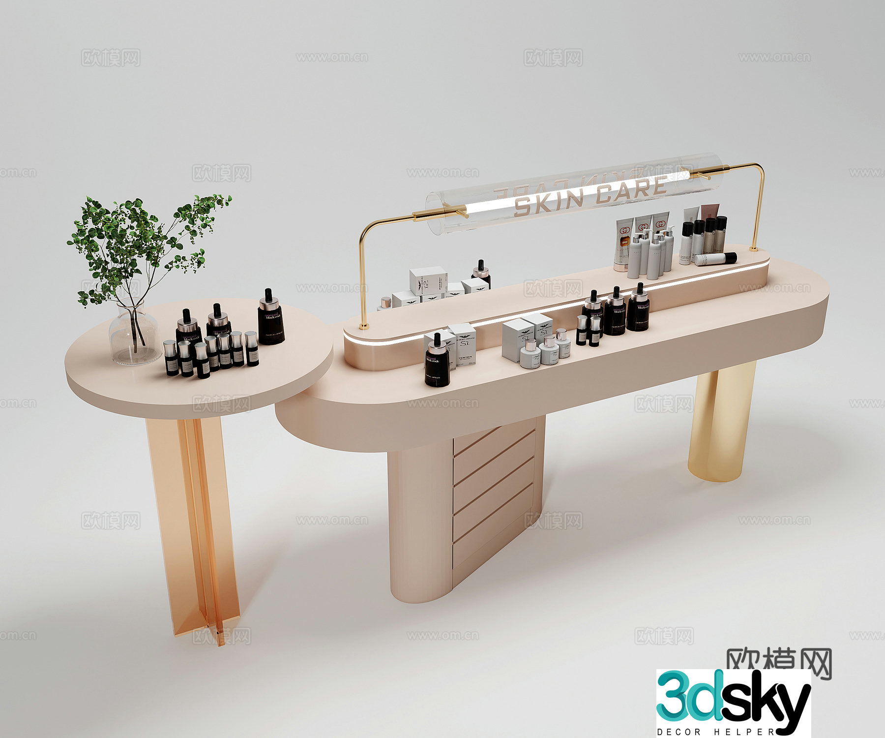 Modern cosmetics 3D model of Nakadao booth