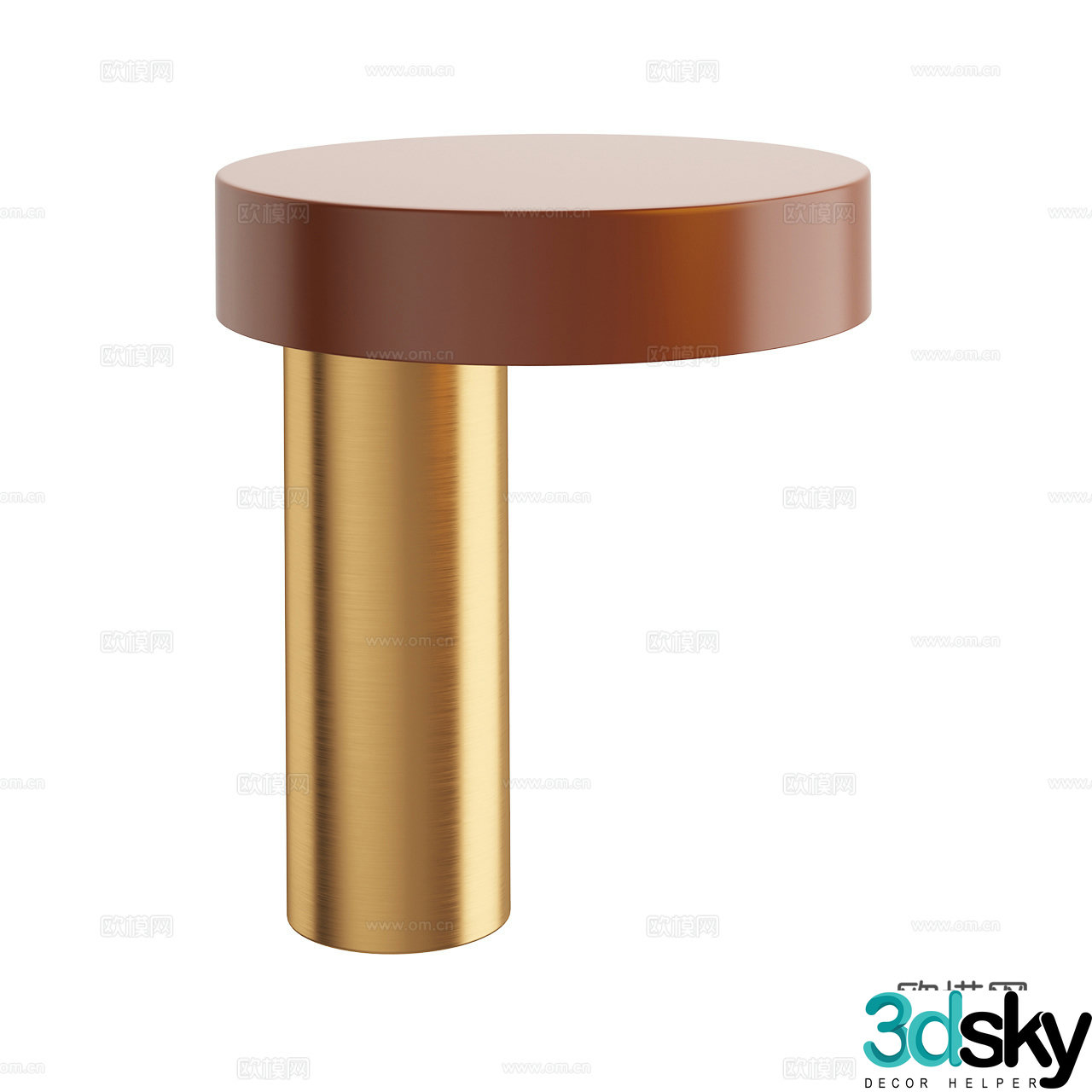 Miloox Minimalist Table Lamp Round Table Lamp Metal Table Lamp Small Table Lamp Mushroom Lamp 3D Model