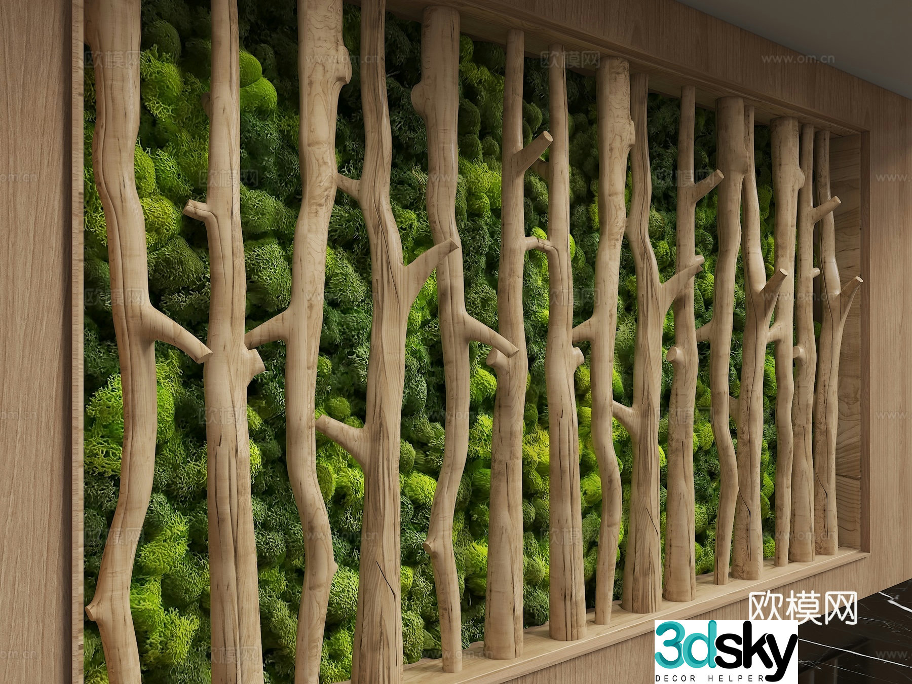 Modern background wall 3d model