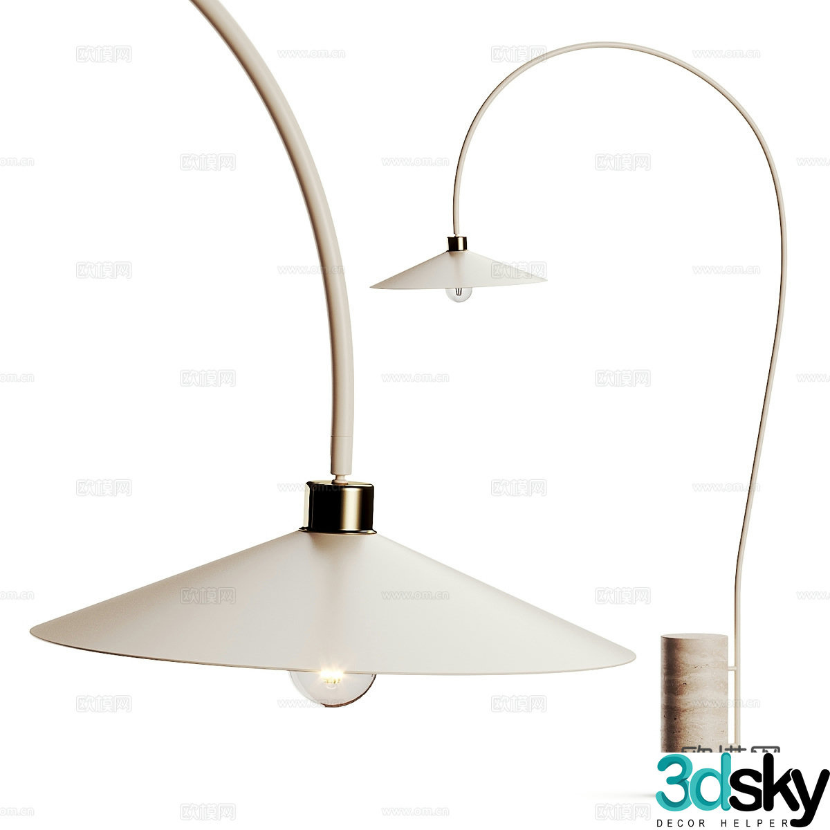 New Chinese floor lamp 3D model