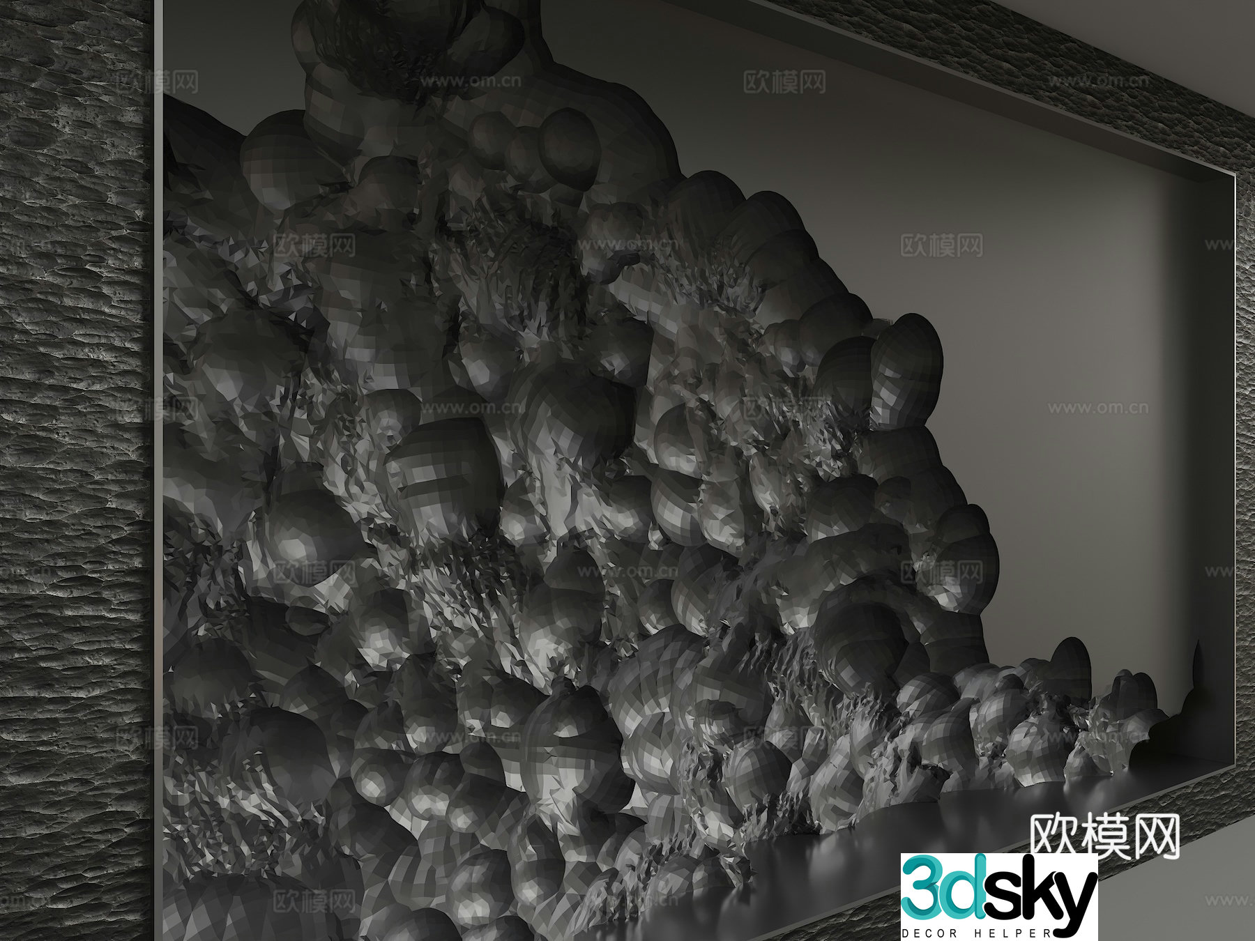 Modern background wall 3d model