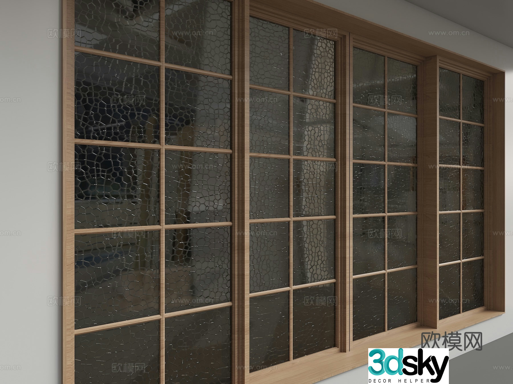 Modern sliding door 3d model