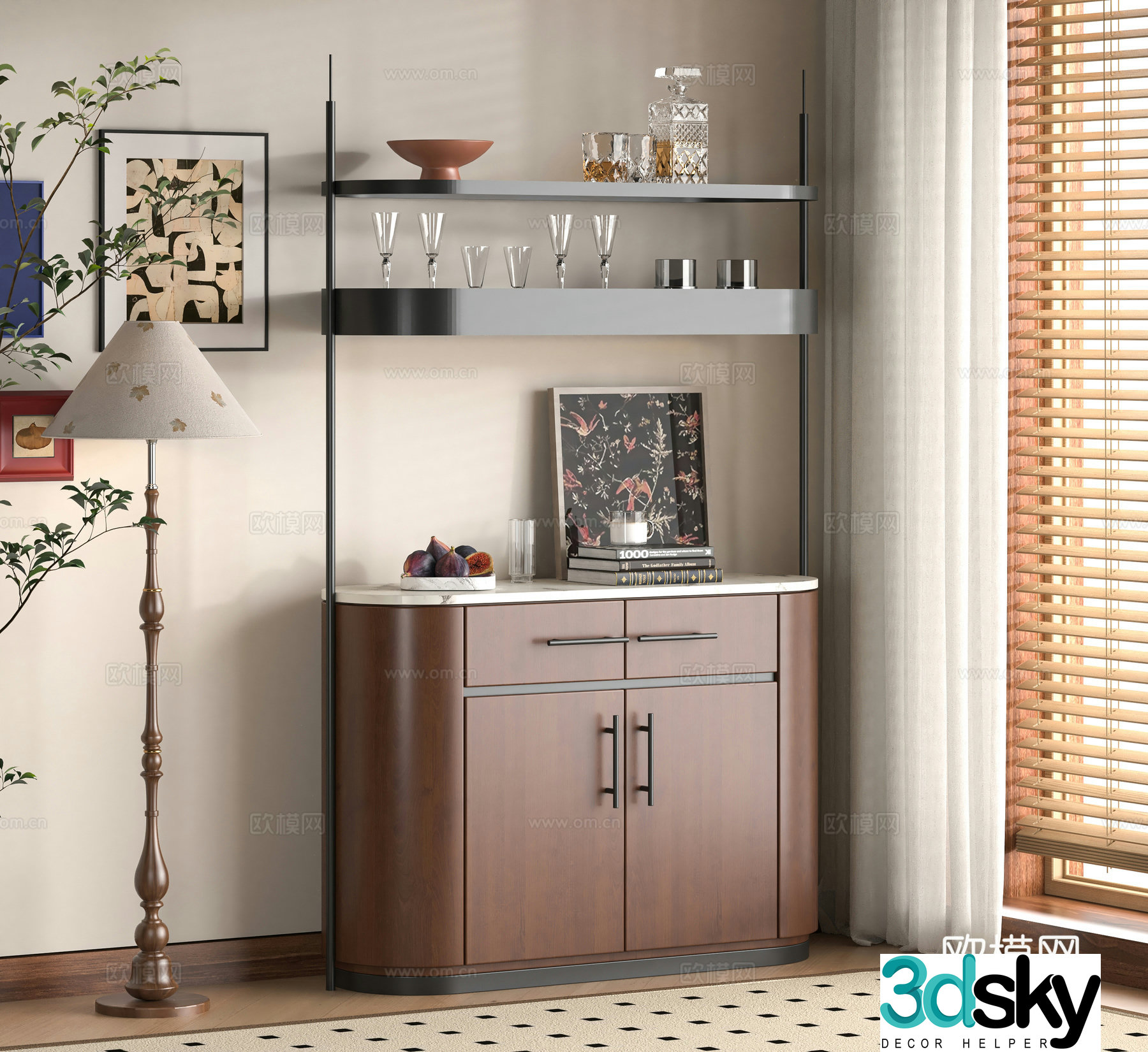Modern sideboard 3D model