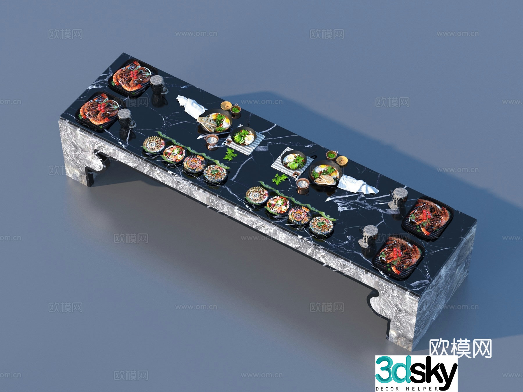 Food Cuisine Food Chinese Food Western Food 3D Model