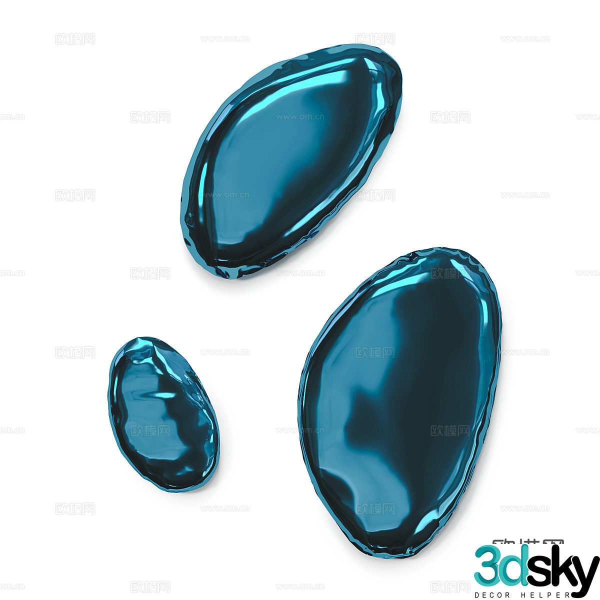 Modern Italian minimalist decorative mirror 3d model