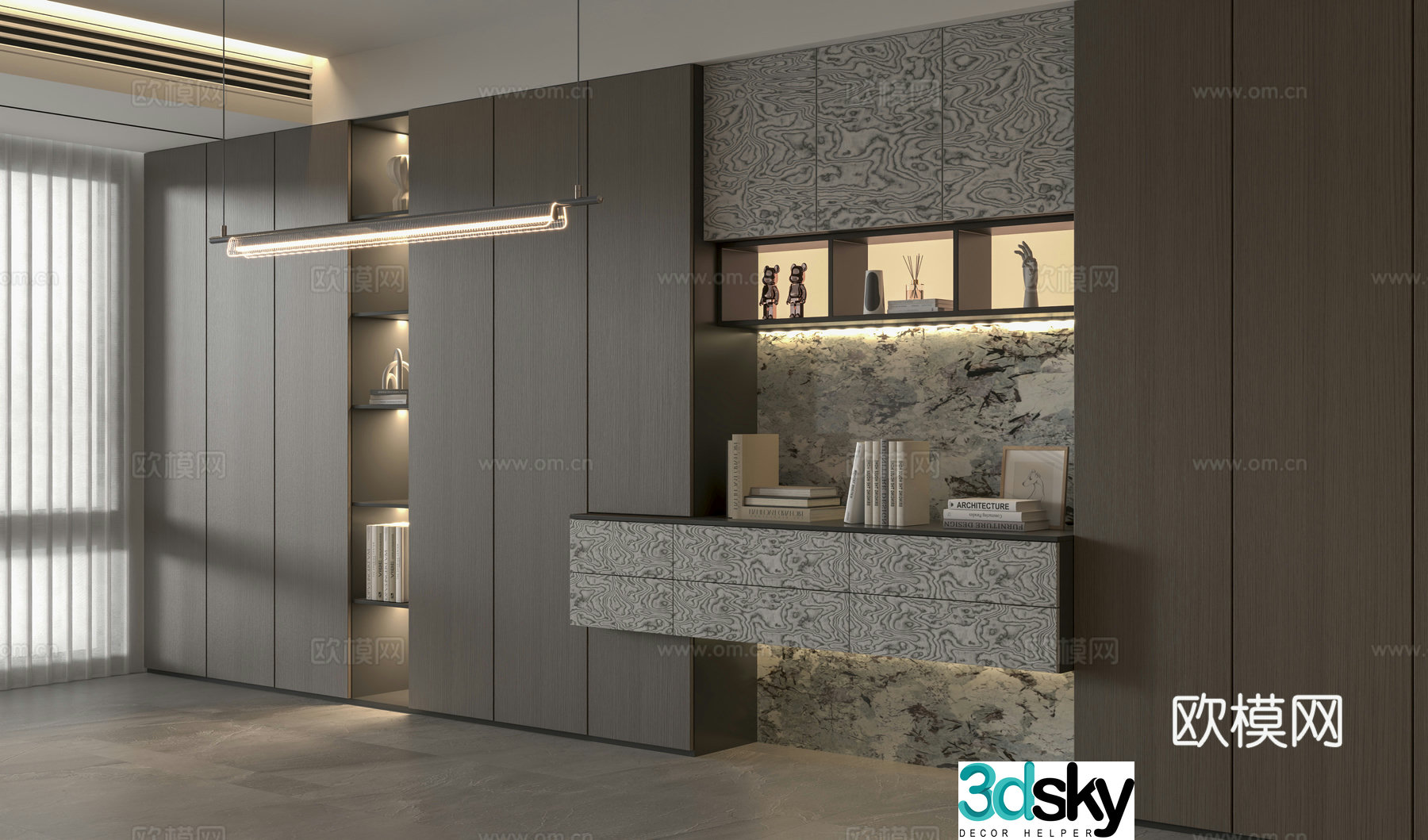Modern Italian sideboard Italian storage cabinet 3d model
