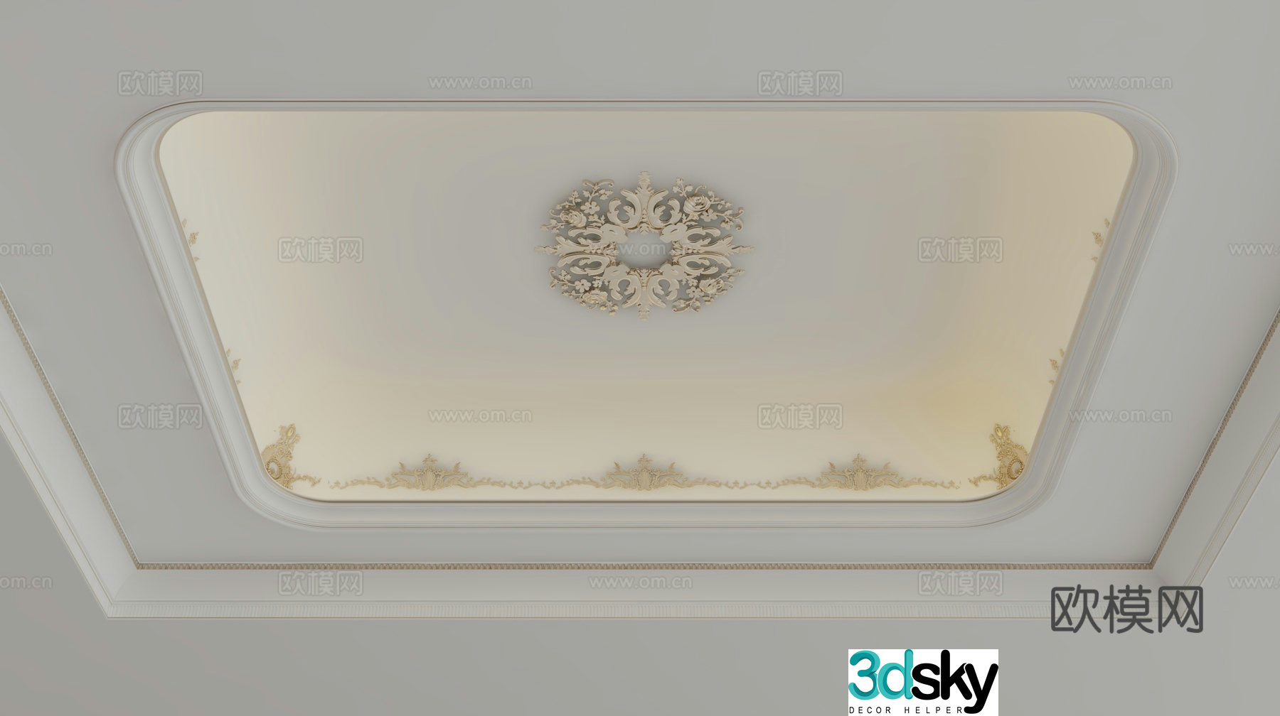 European style ceiling 3D model