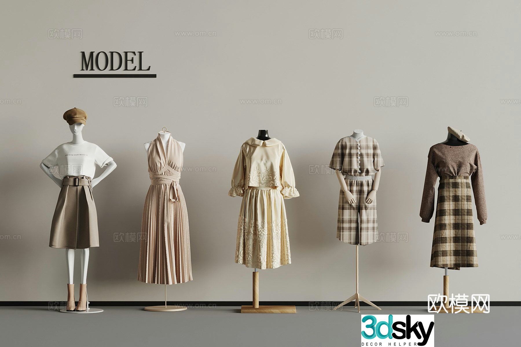 Modern clothing model Women’s dress 3d model