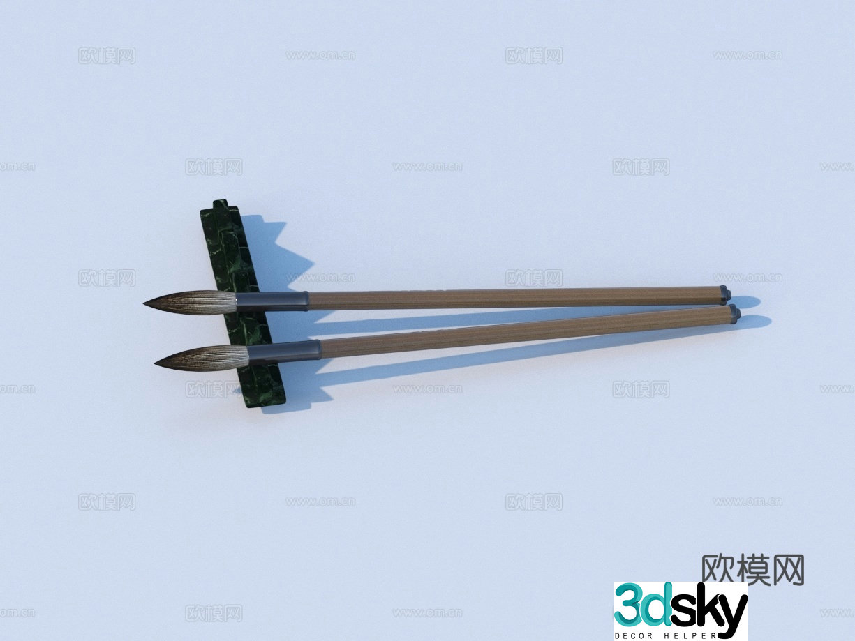 Brush Stationery Sketch 3D Model