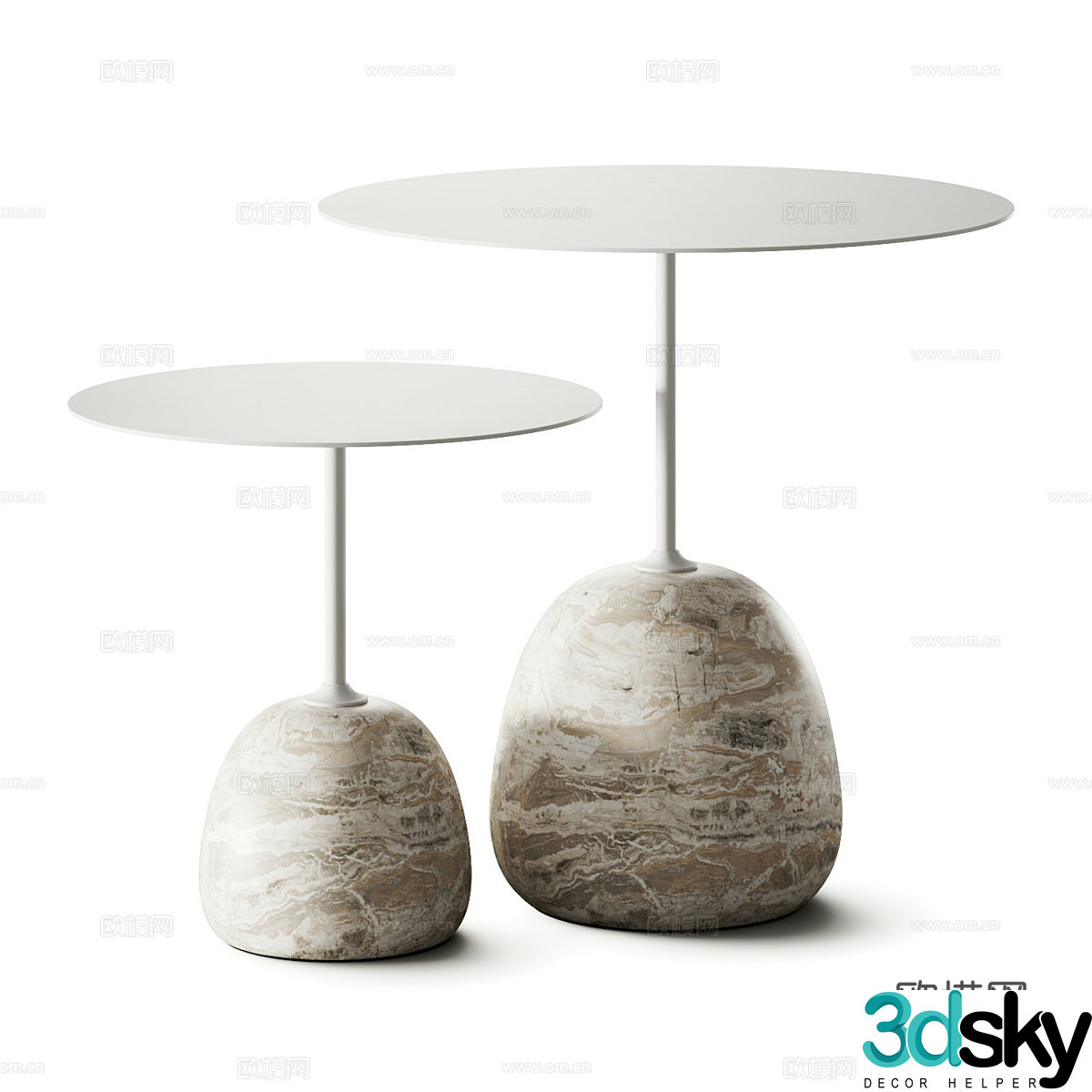 Modern minimalist round edge 3D model