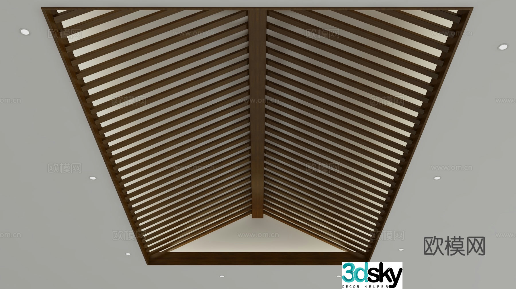 New Chinese style ceiling 3D model