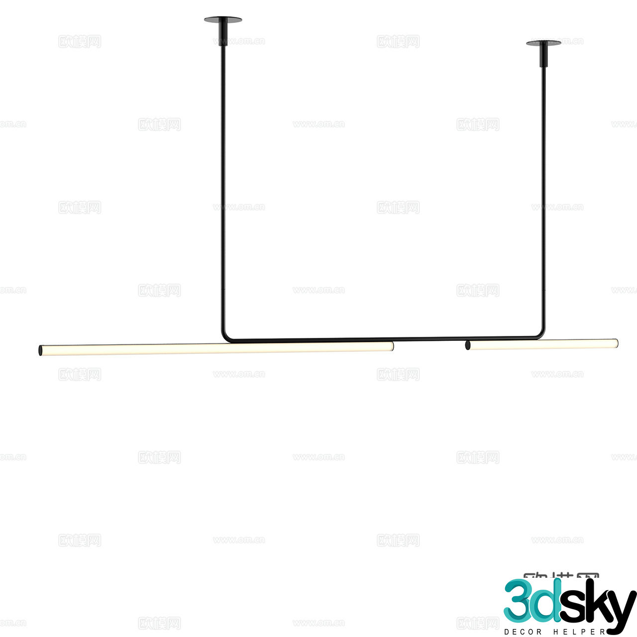 Marset Minimalist Chandeliers Long Strip Chandeliers LED Chandeliers Decorative Chandeliers 3D Model