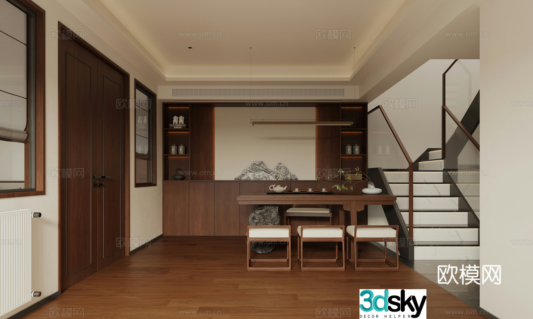 New Chinese tea room 3D model