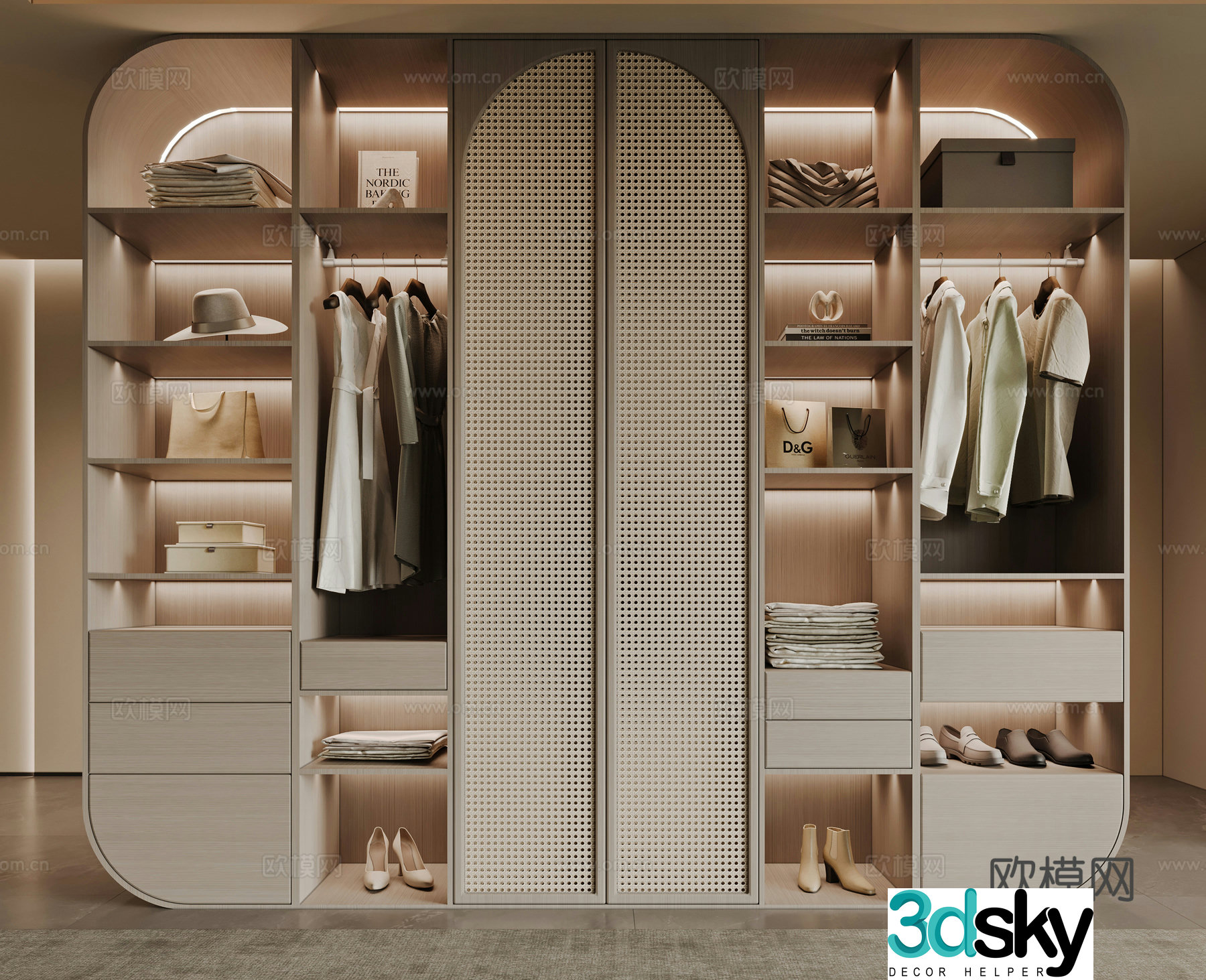 Modern wardrobe 3d model