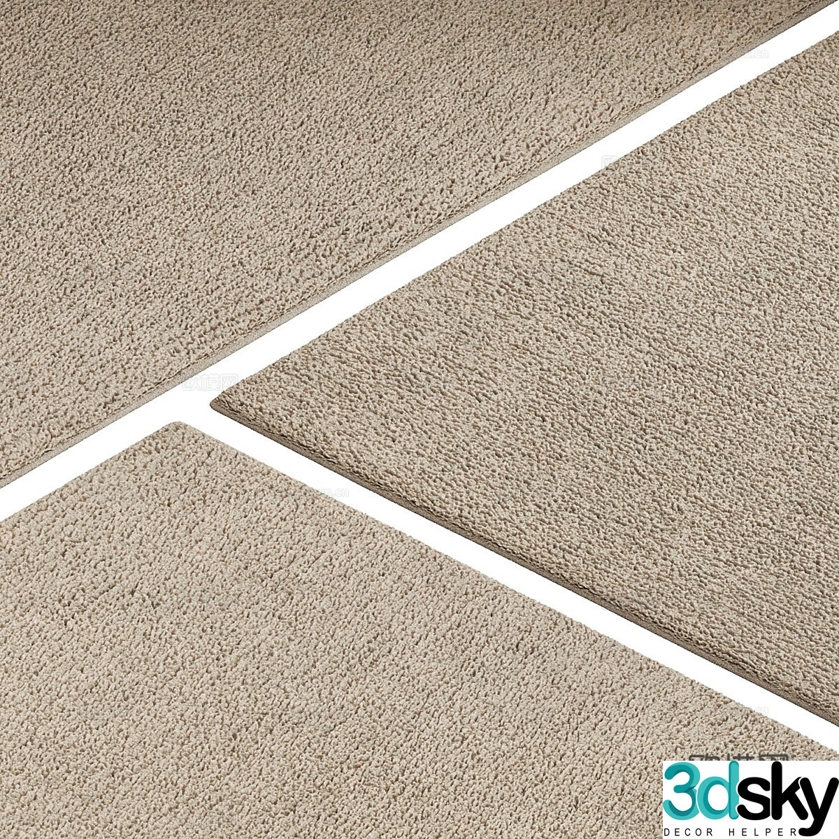New Chinese style fabric carpet 3D model
