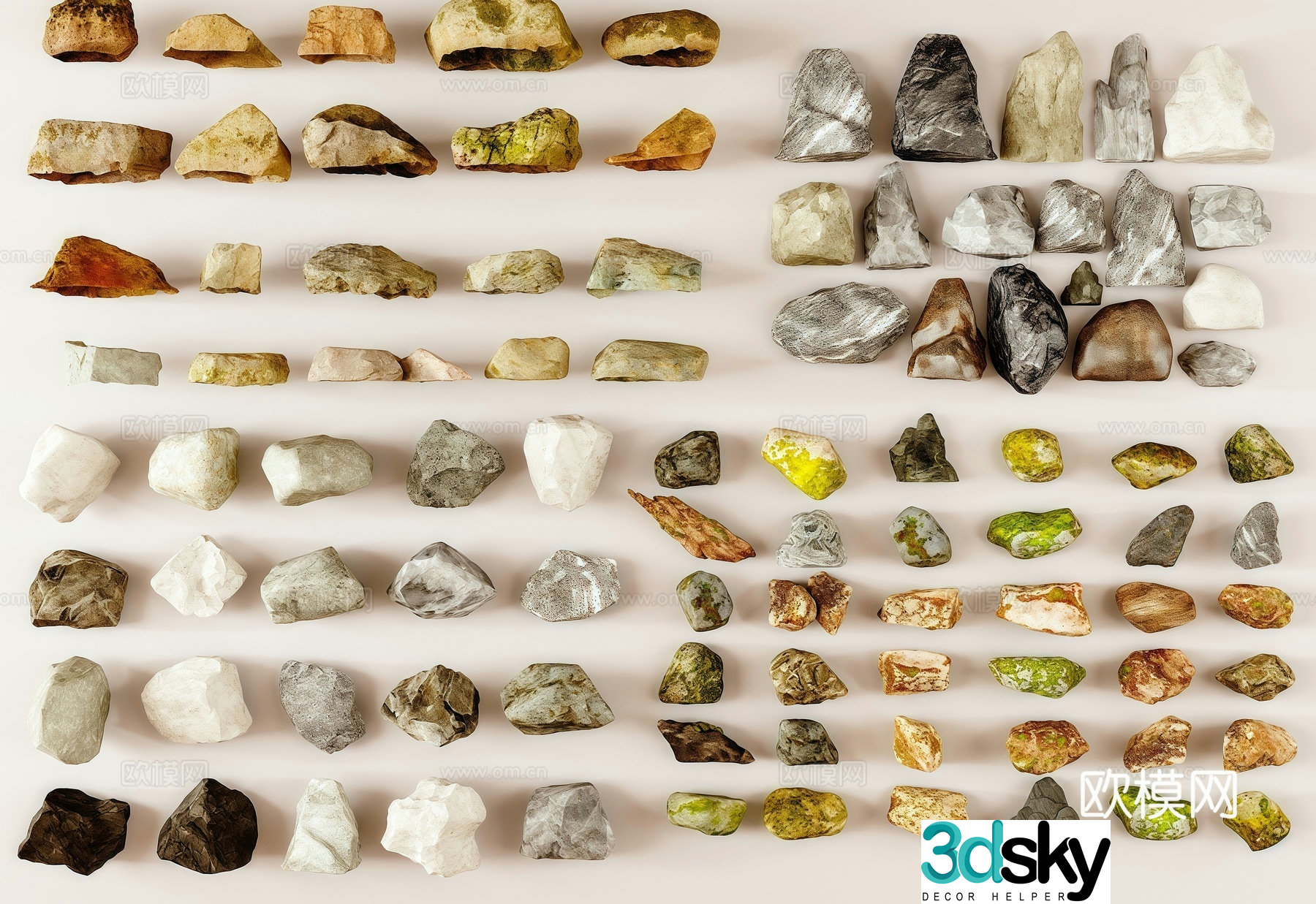 Rockery stone 3d model