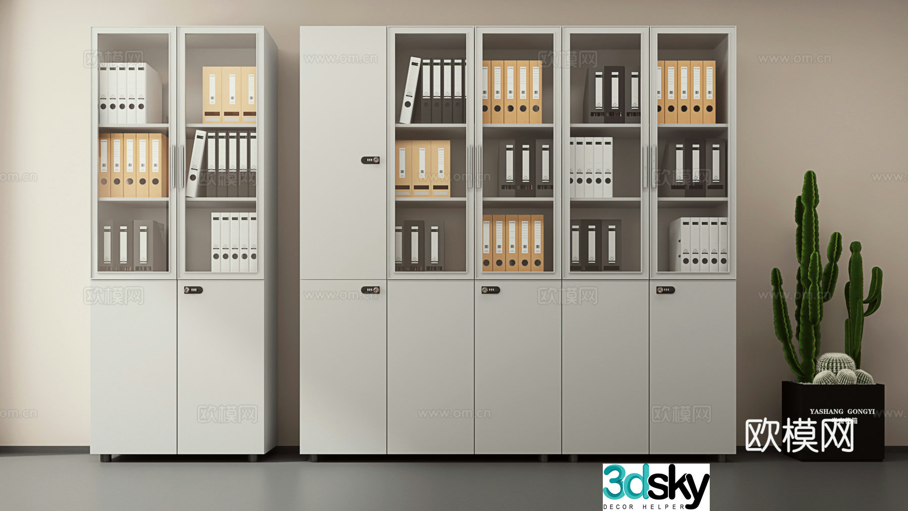 Electronic password lock file cabinet 3d model
