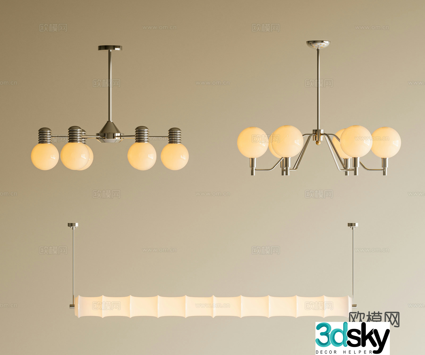 Medium vintage chandeliers French vintage chandeliers Living room bedroom chandeliers Bauhaus chandeliers Gold 3D model