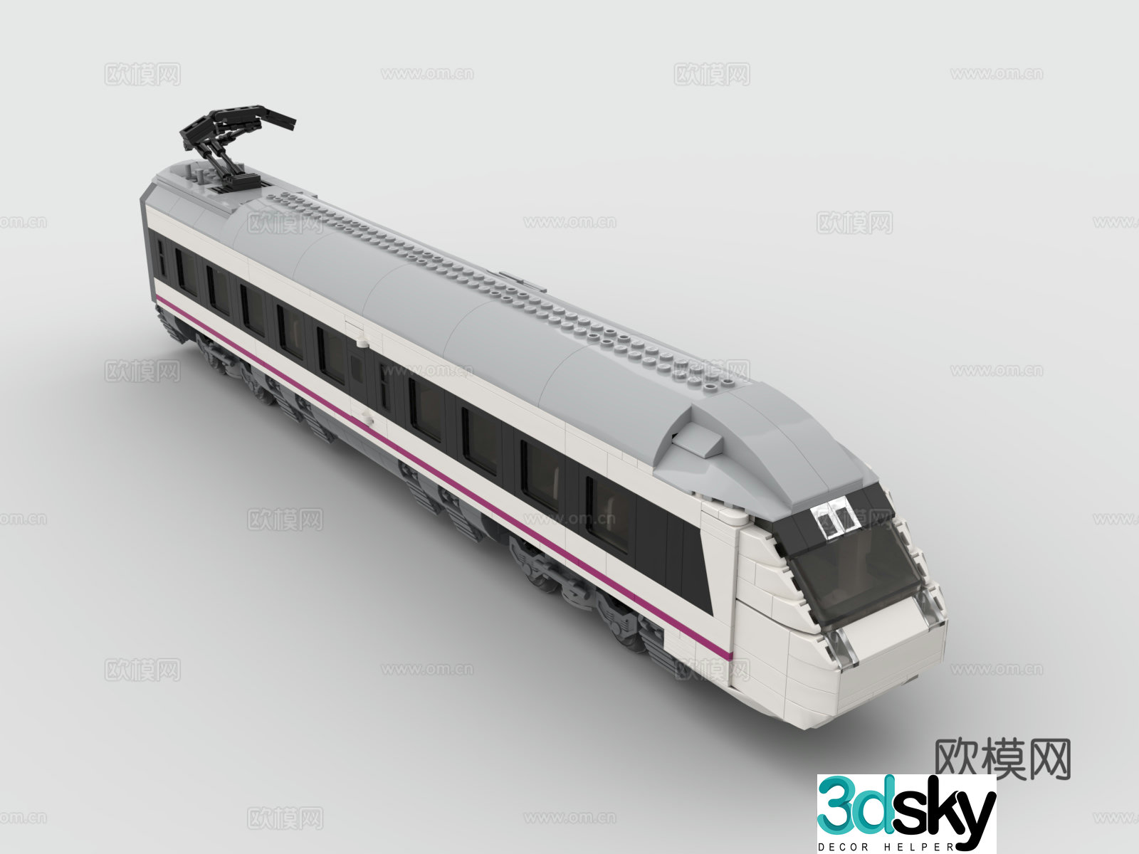 LEGO LEGO Toys Building Blocks High-speed Railway High-speed Train 3D Model