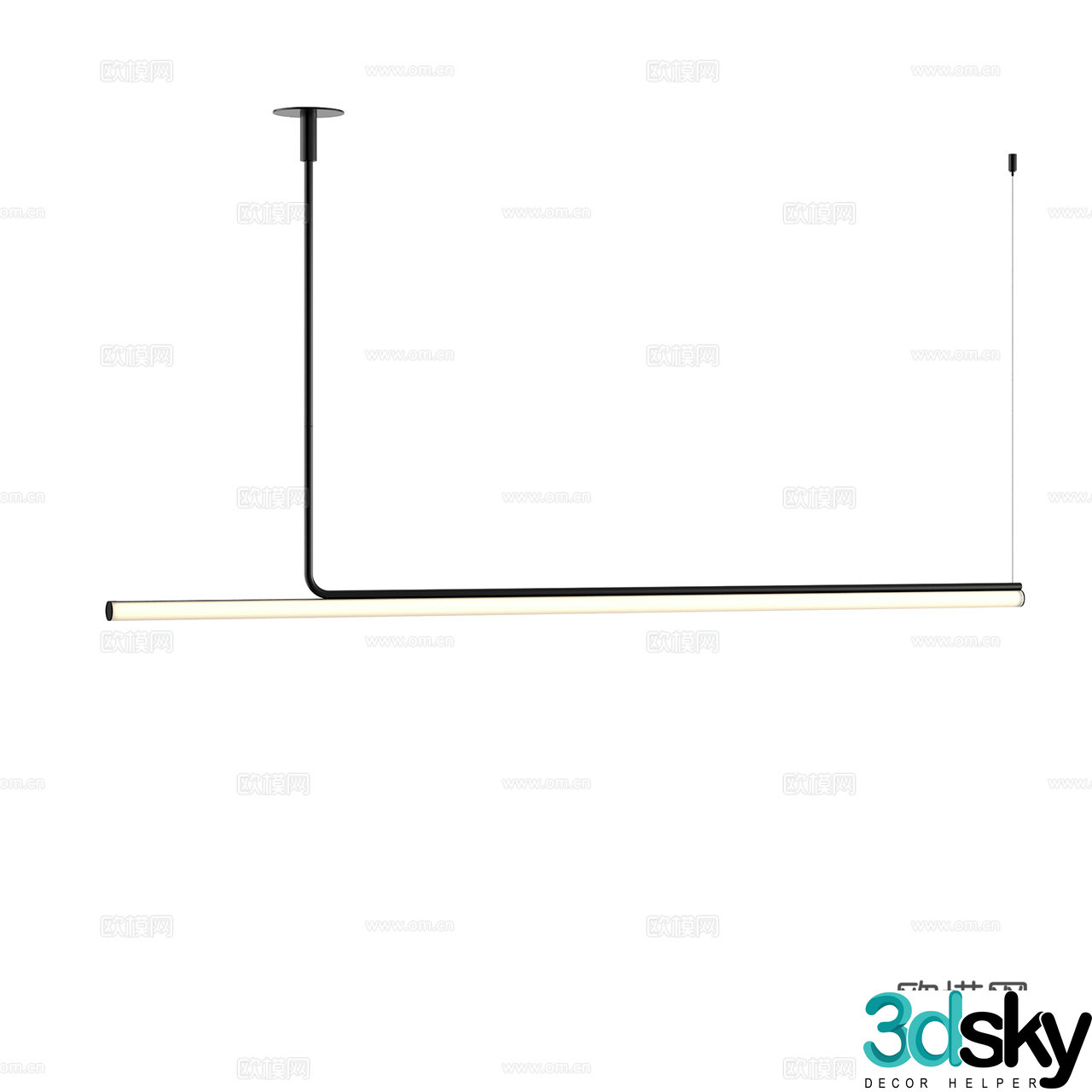 Marset Minimalist Chandeliers Long Strip Chandeliers LED Chandeliers Decorative Chandeliers 3D Model