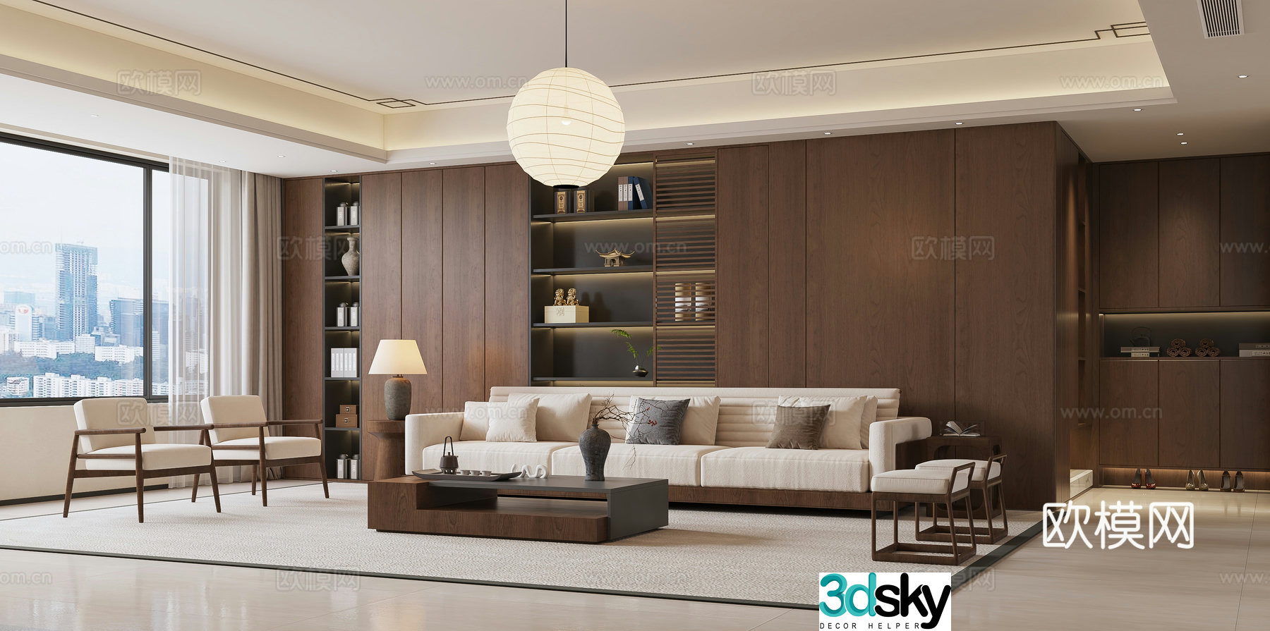 New Chinese living room 3D model