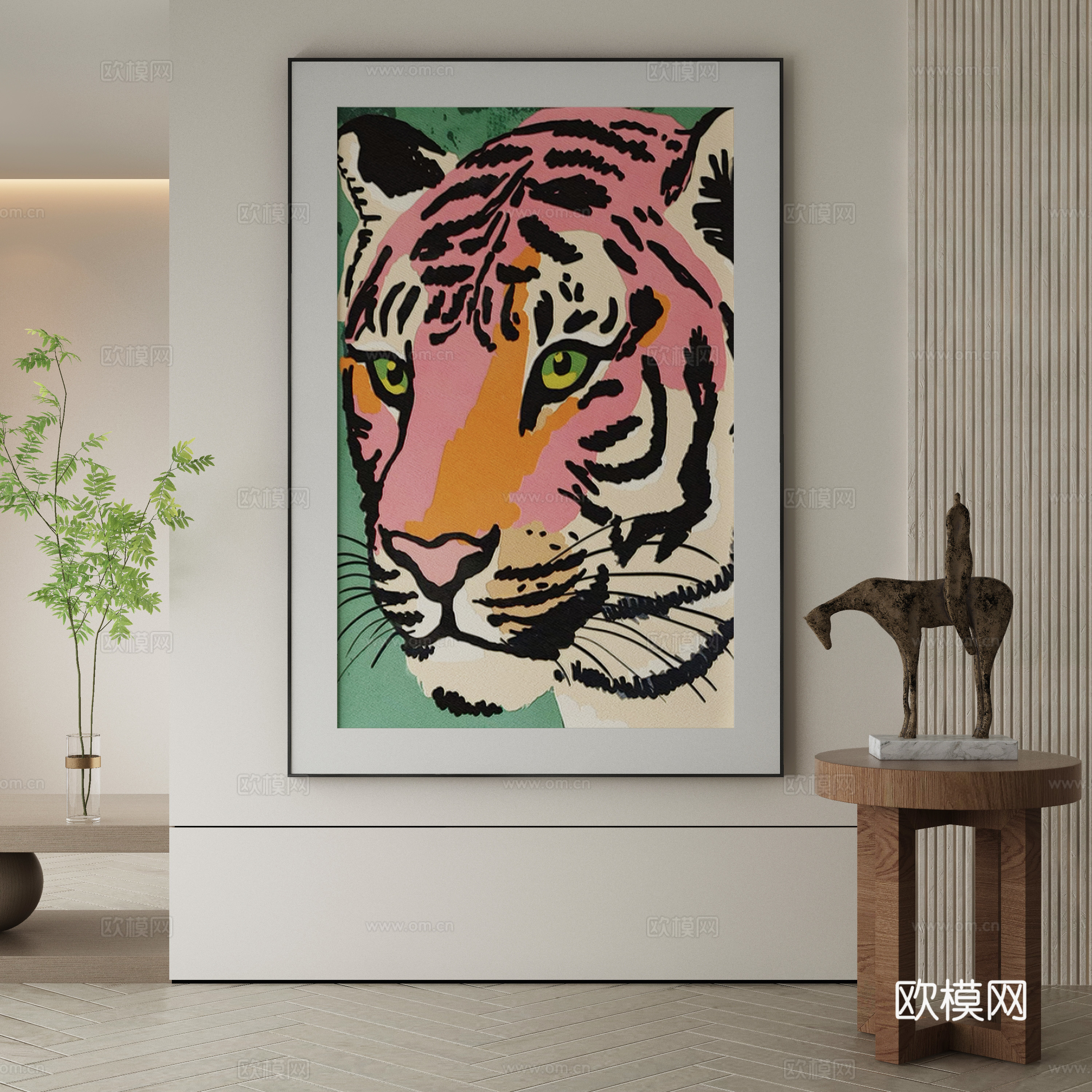 Modern Wasabi Hanging Painting Oil Painting 3D Model