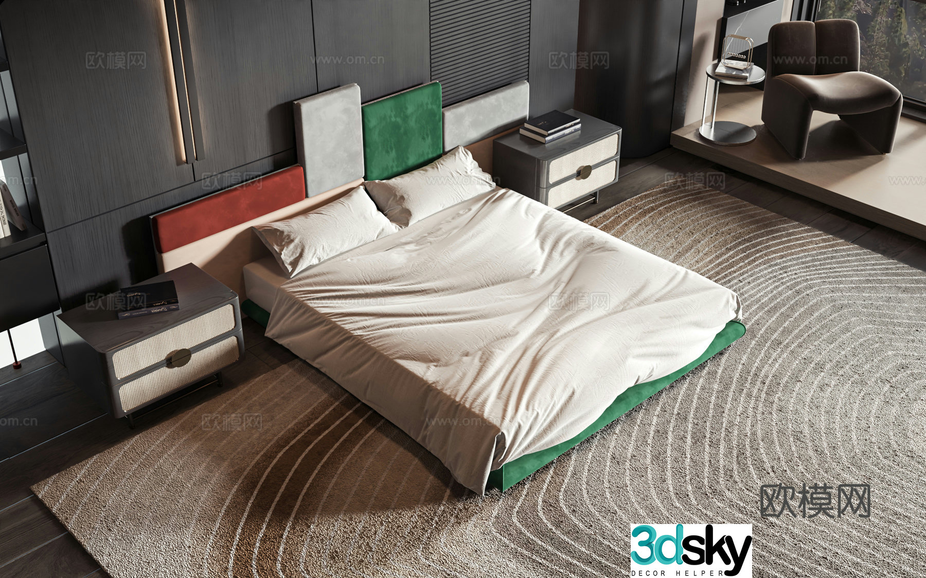 Modern style product bed 3d model