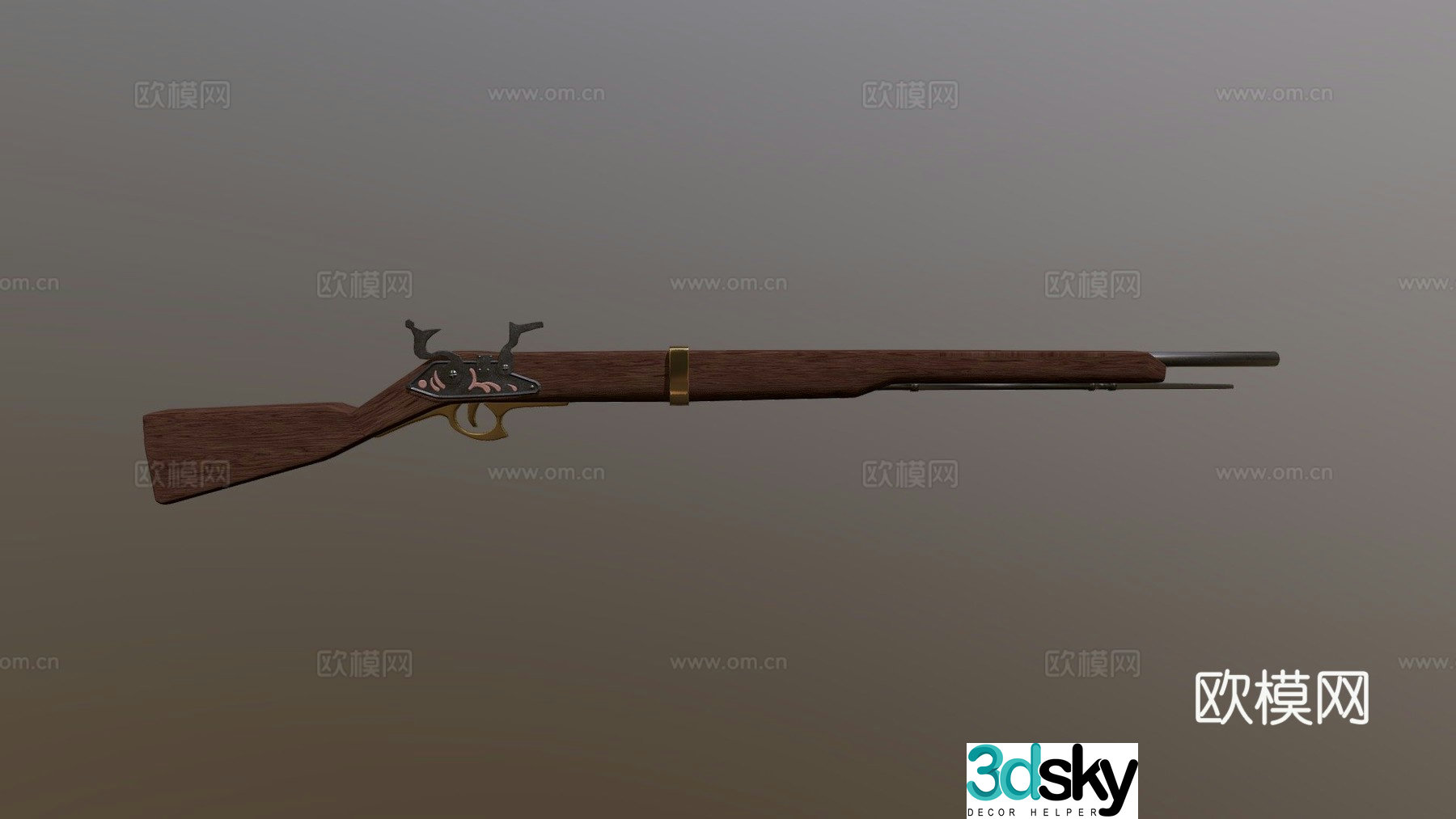 Walnut's musket 3d model