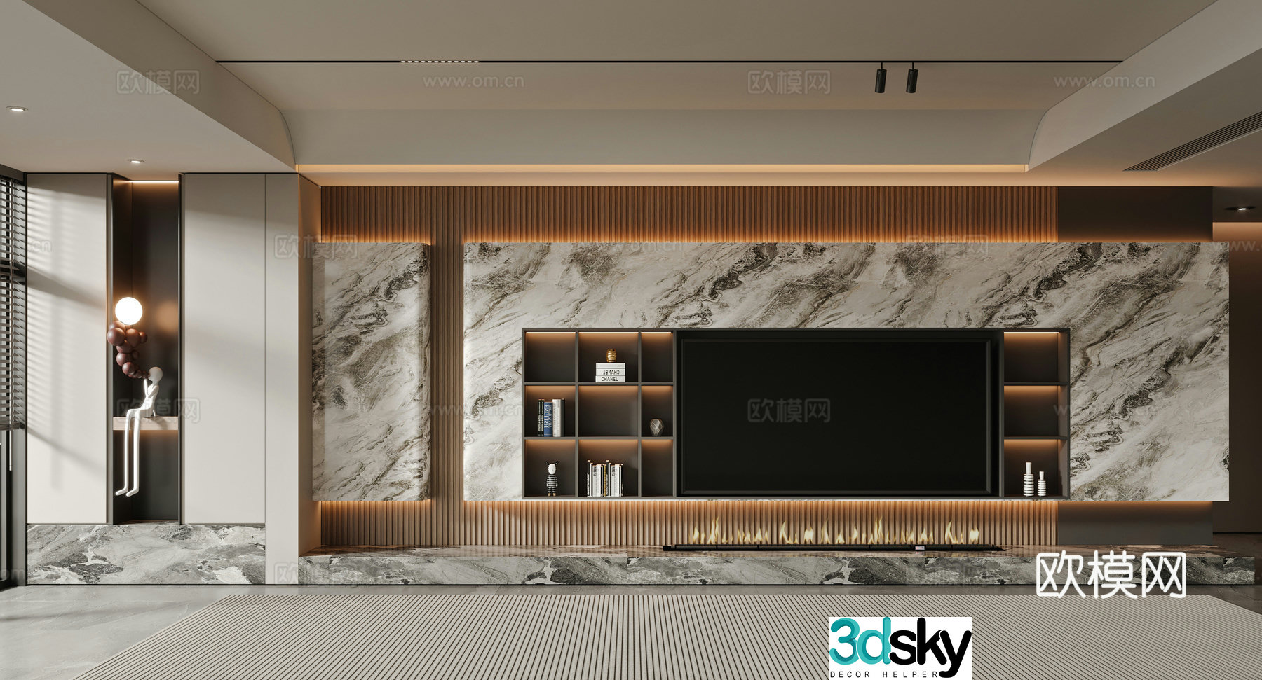 Modern living room 3d model