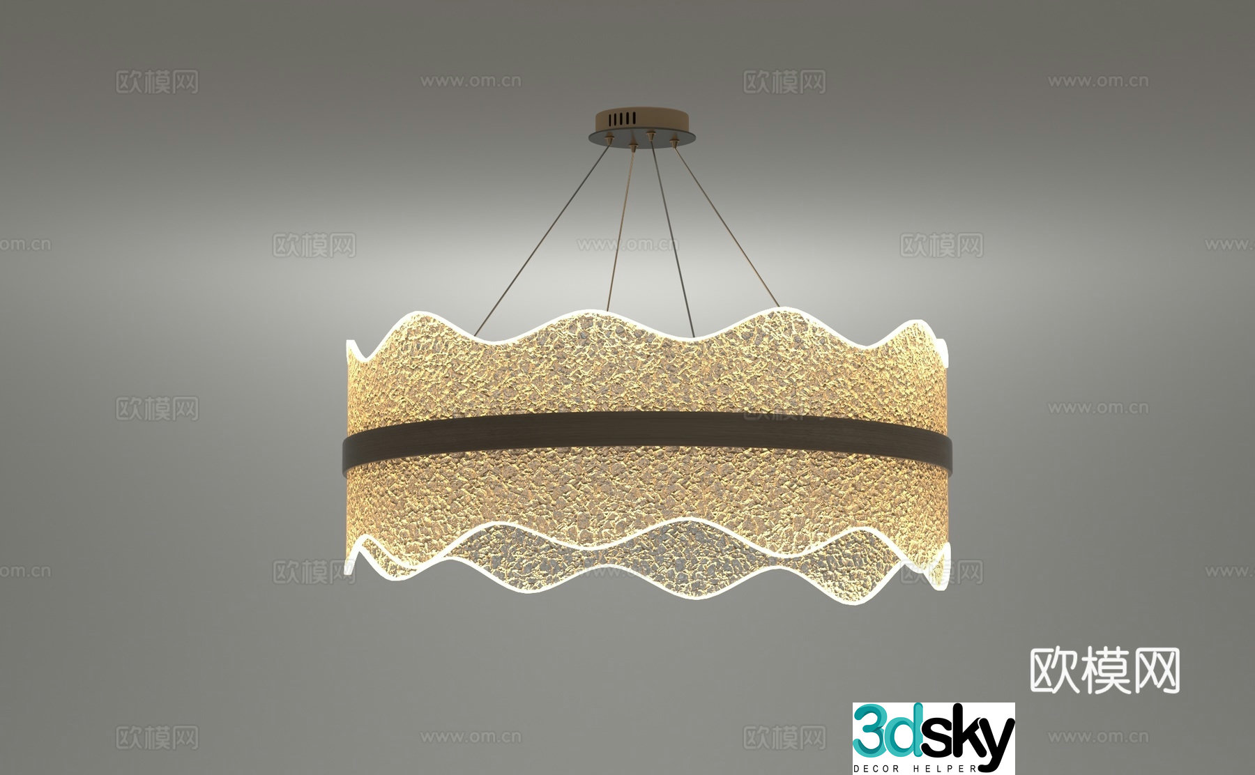 Modern chandelier 3d model