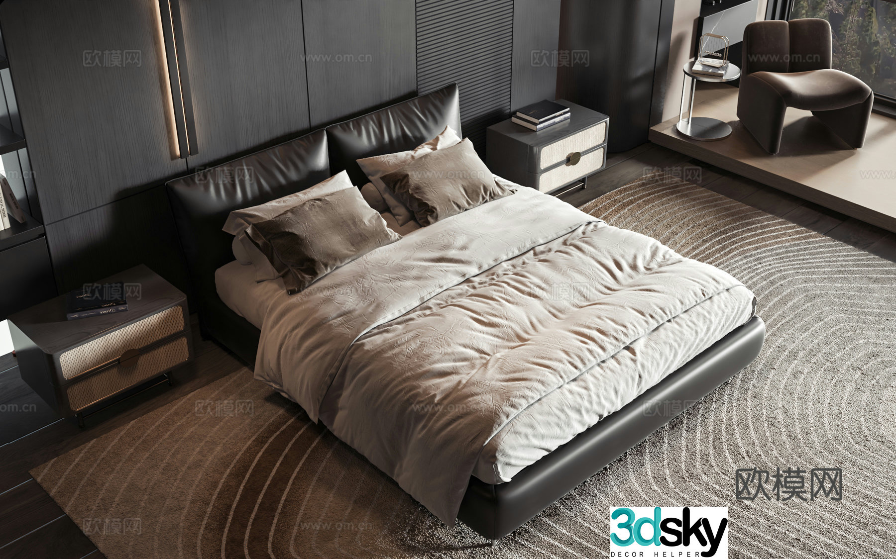 Modern style product bed 3d model