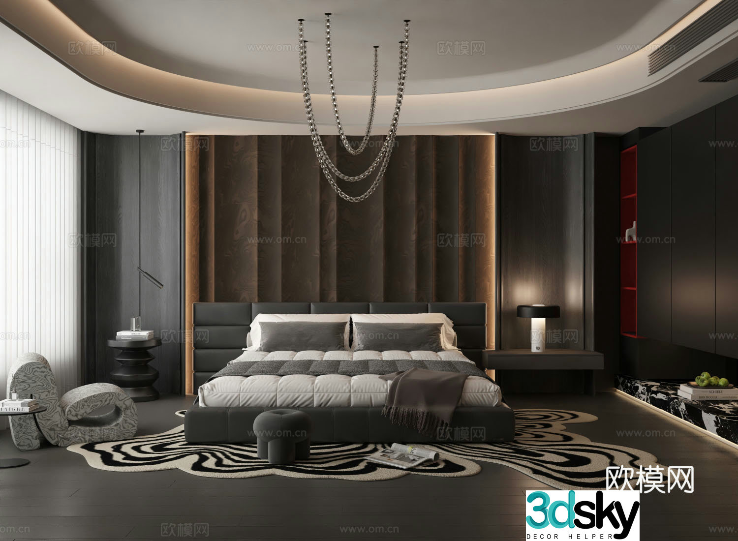 Italian style bedroom 3d model