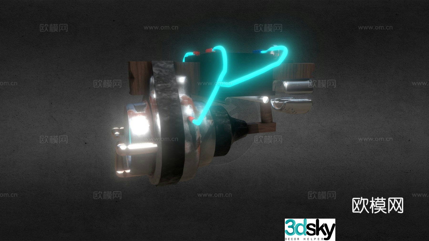 Power chamber cannon prototype 3d model