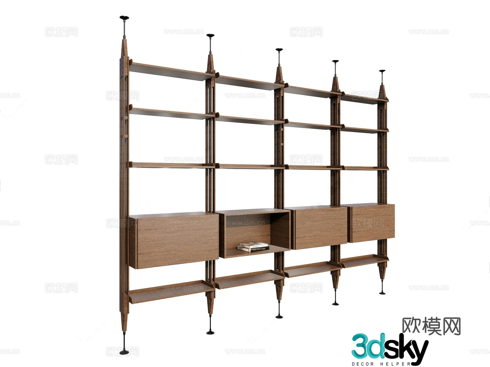 Wasabi Middle Ancient Decoration Shelf Bookshelf Display Shelf Jewelry Shelf 3D Model