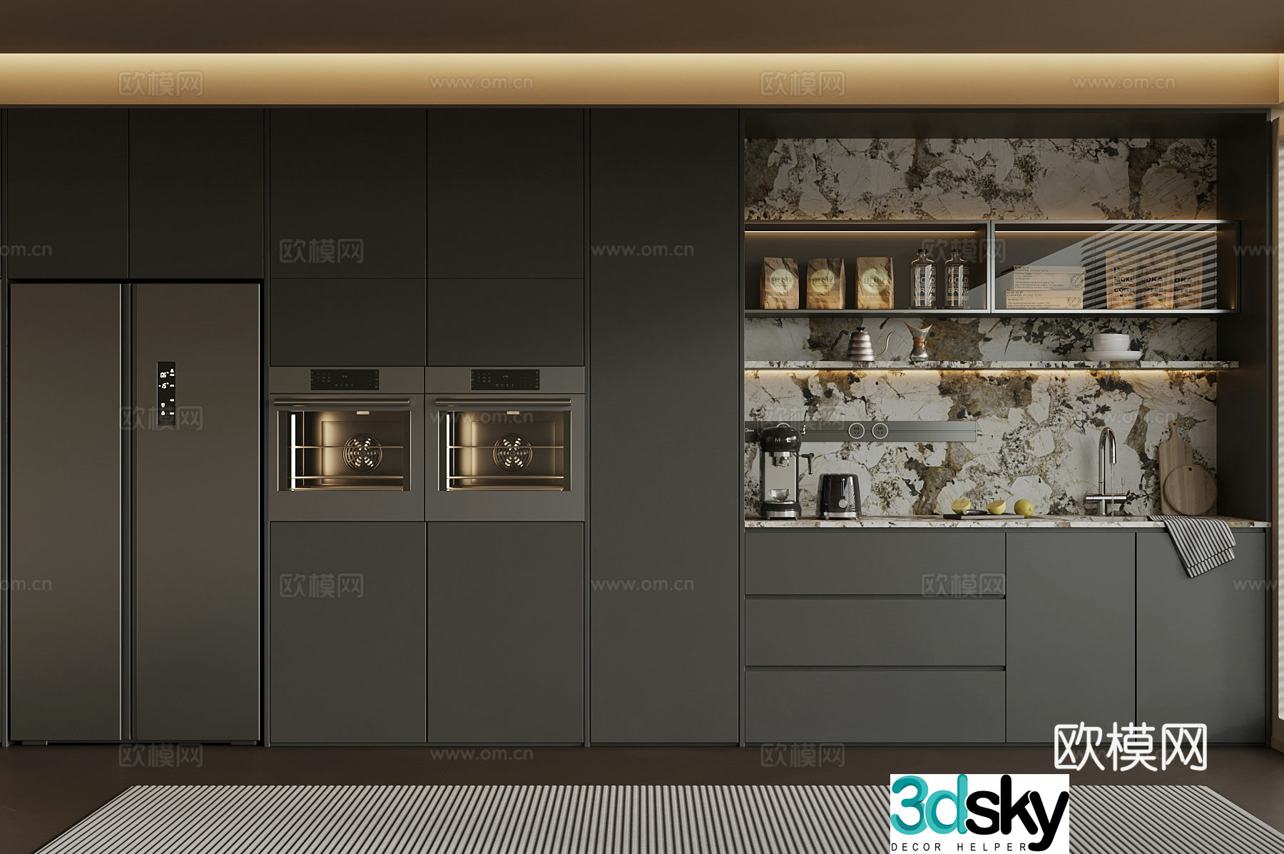 Modern wine cabinet 3d model