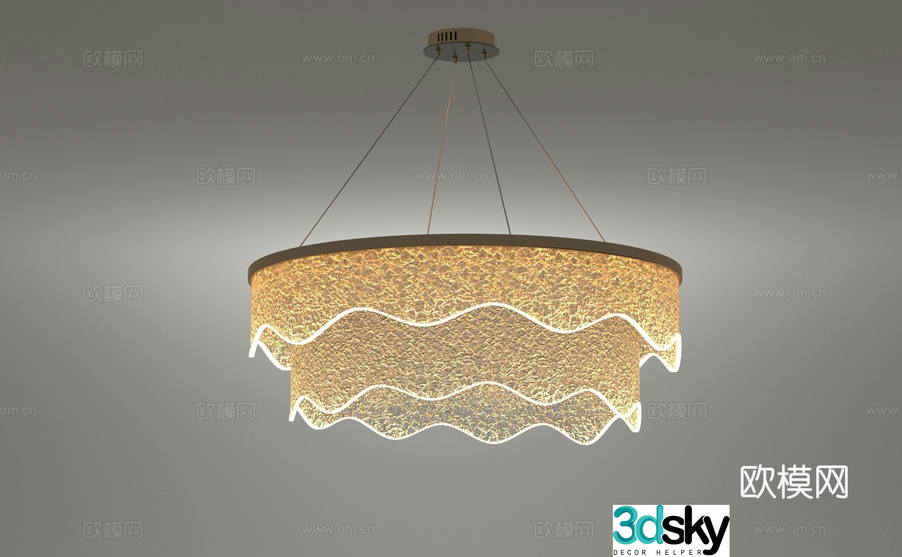 Modern chandelier 3d model