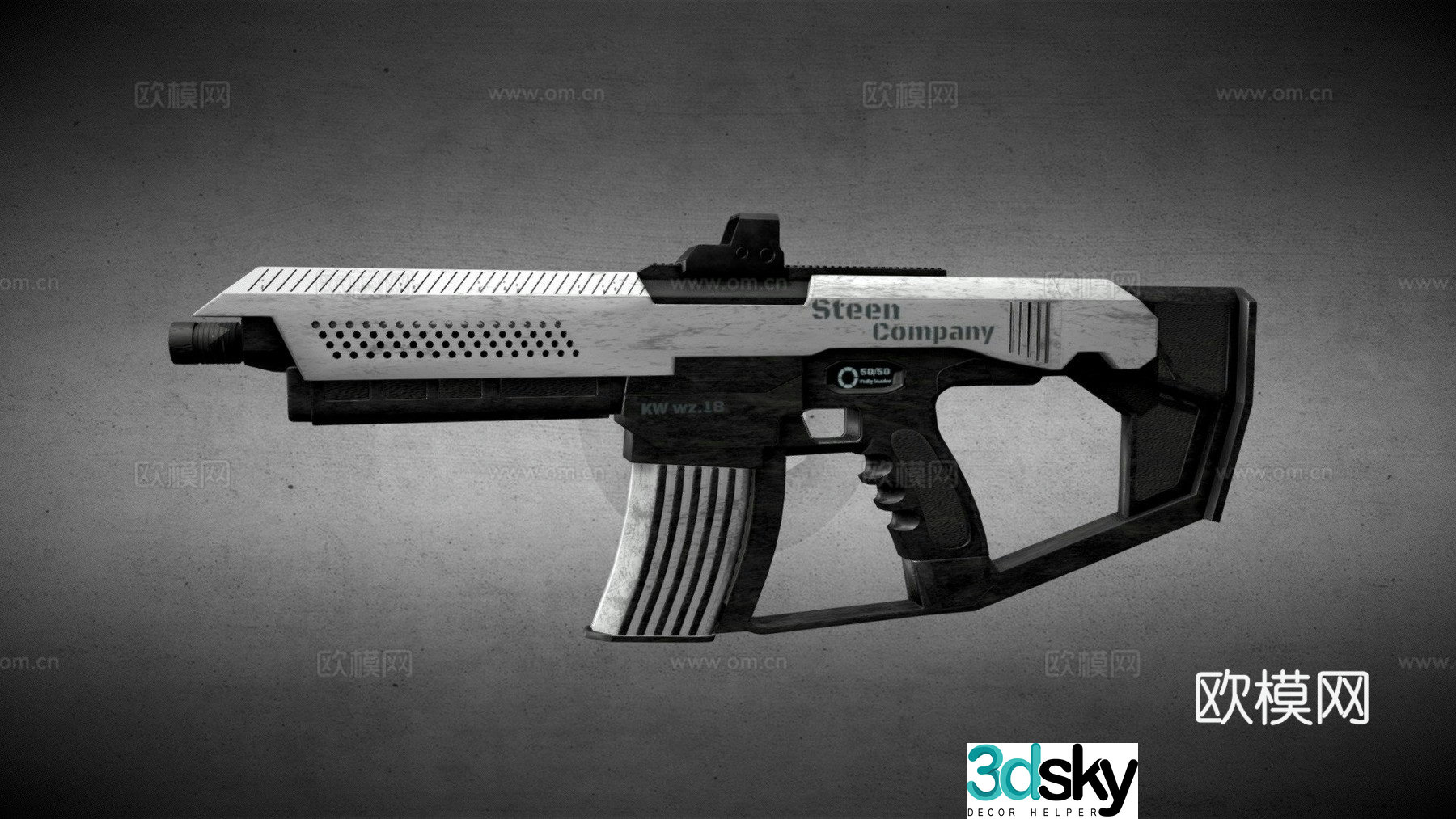 Modern assault rifle 3d model