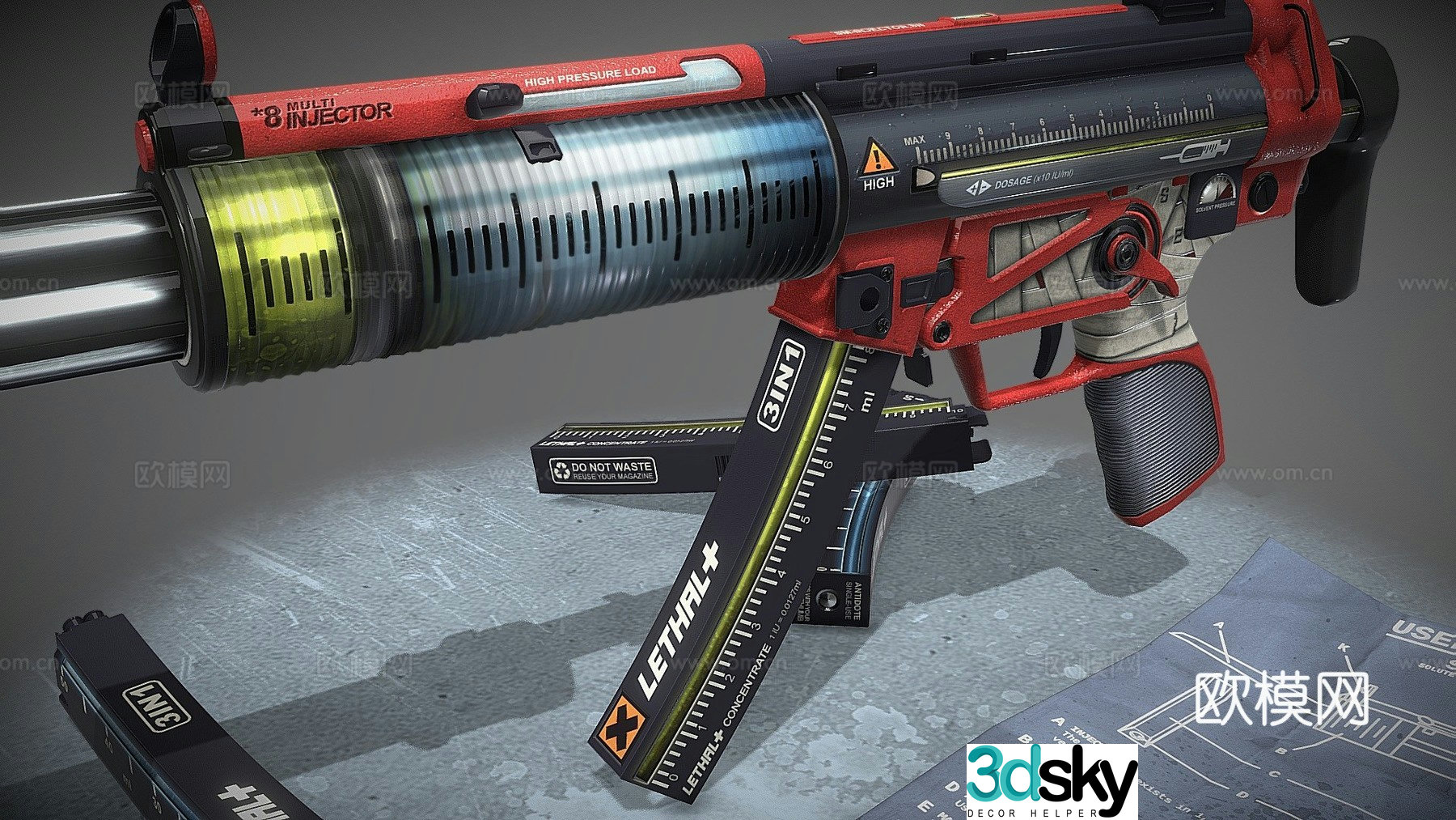 MP5-SD-Lethal Injection III 3d model