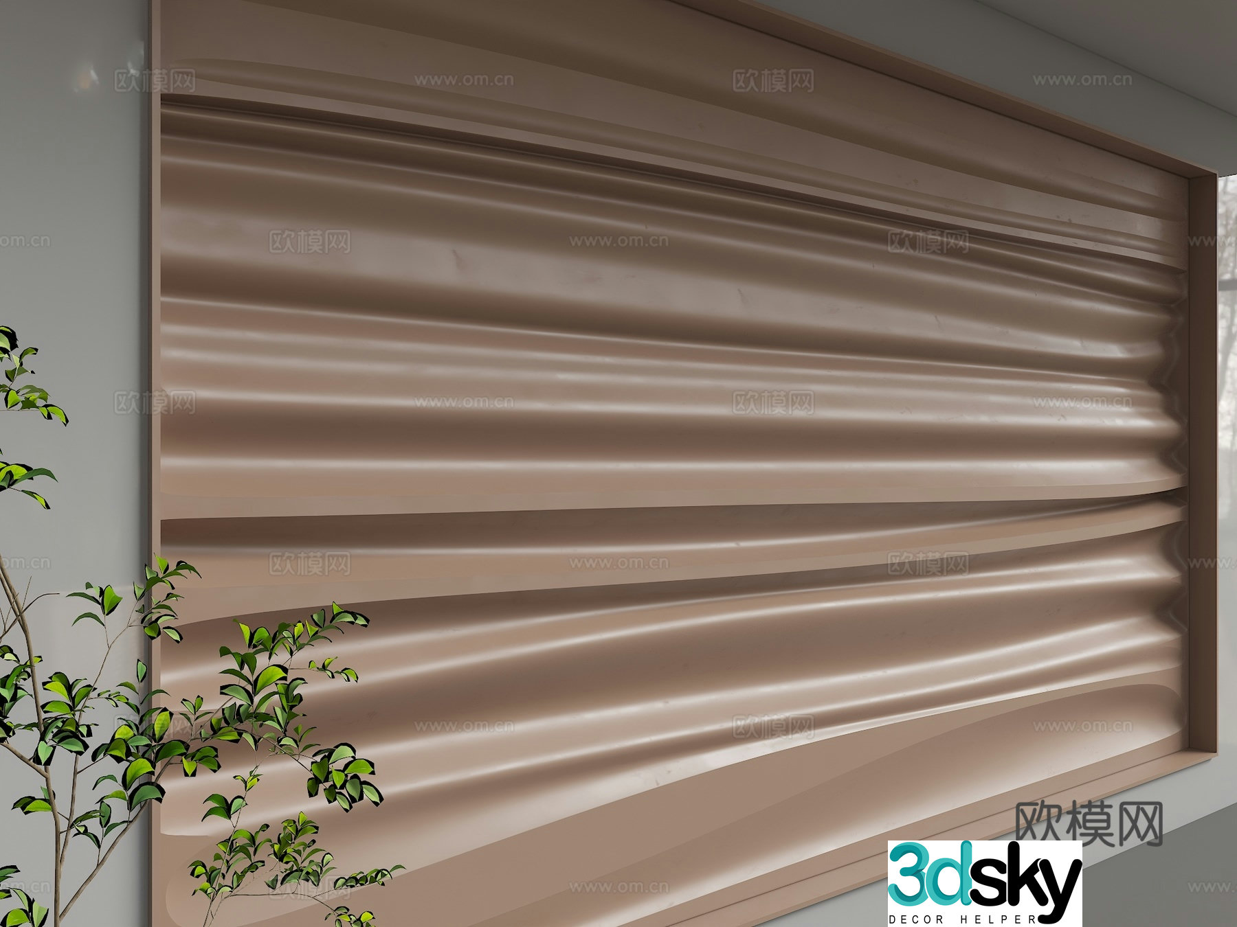 Modern background wall 3d model