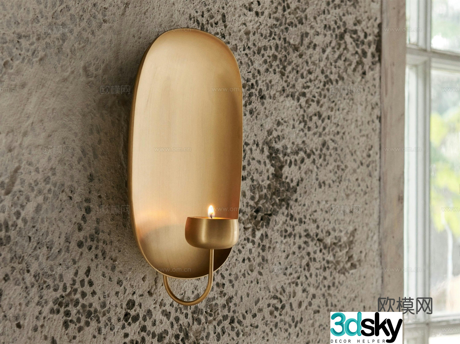 tradition modern wall lamp light luxury wall lamp candle wall lamp brass candle wall lamp 3d model